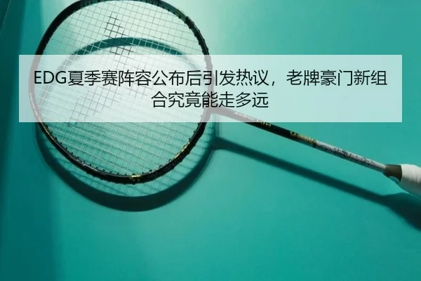 EDG夏季赛阵容公布后引发热议，老牌豪门新组合究竟能走多远